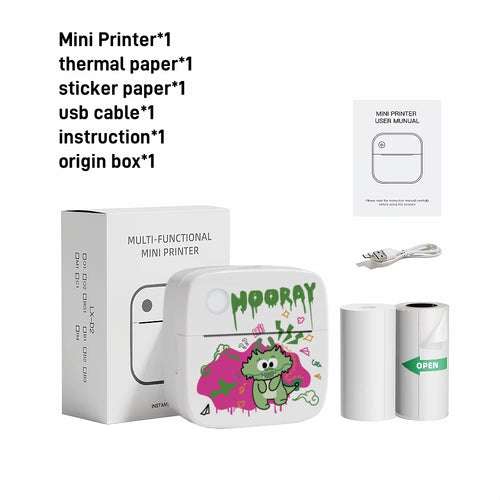 B5 Sticker Mini Printer with Wireless Bluetooth Portable Label Maker Printers Thermal Printing for Photo Student Error Printing